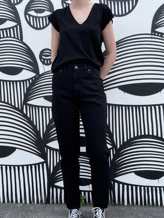 Women's High Rise Black Jeans