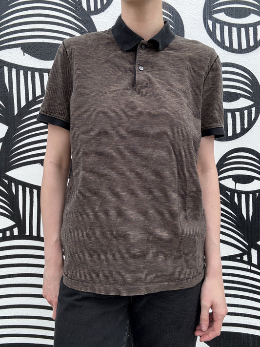 Men's Banana Republic Brown & Black Striped Shirt