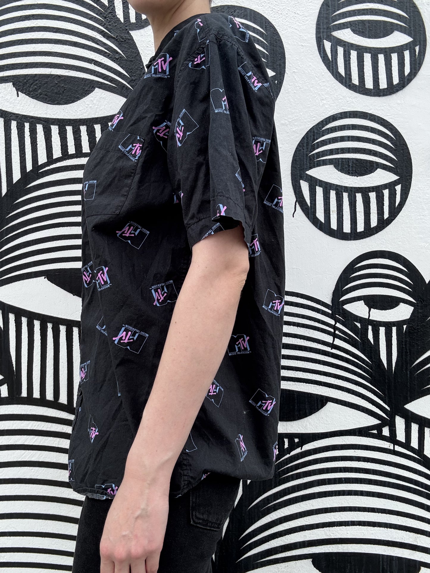 Men's MTV Short Sleeve Button Down