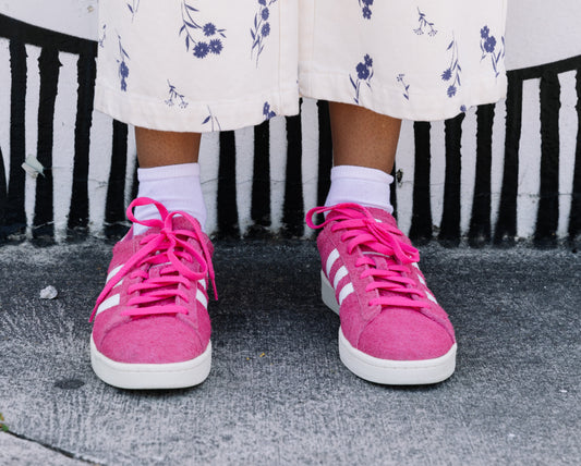 Pink & White Adidas Sambas