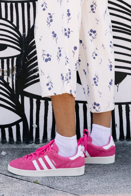 Pink & White Adidas Sambas