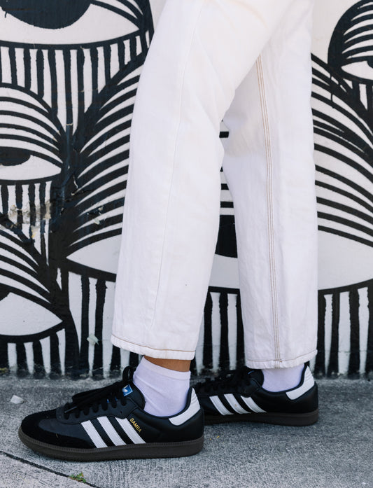 Black & White Adidas Sambas