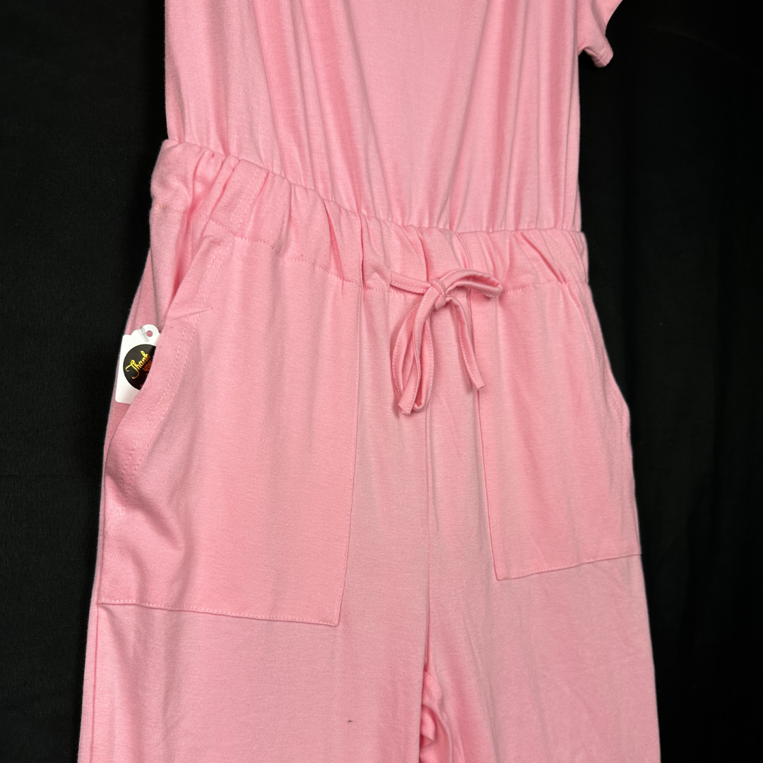 Soft Pink Cotton Jumpsuit