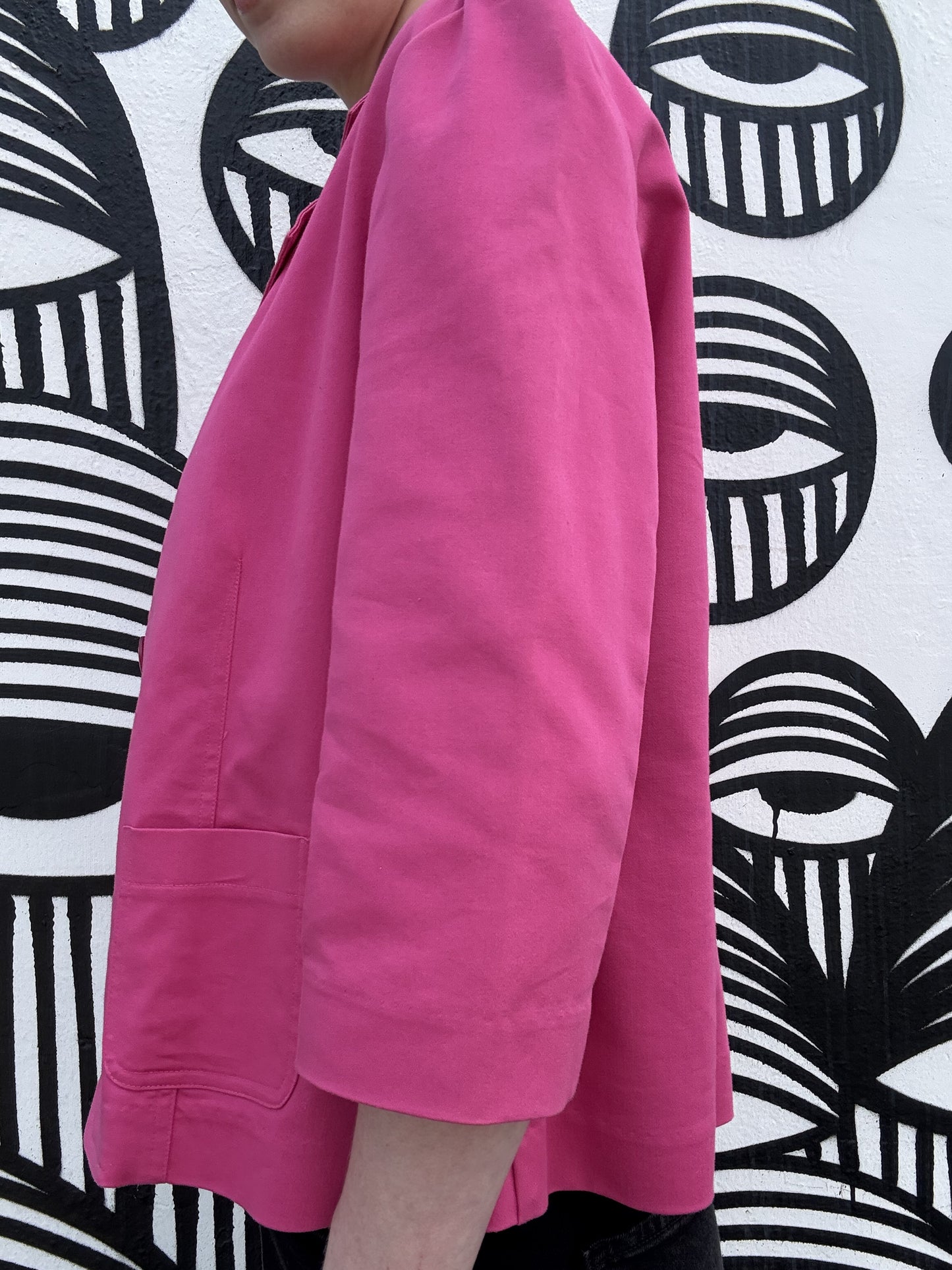 Pink 3/4 Sleeve Blazer