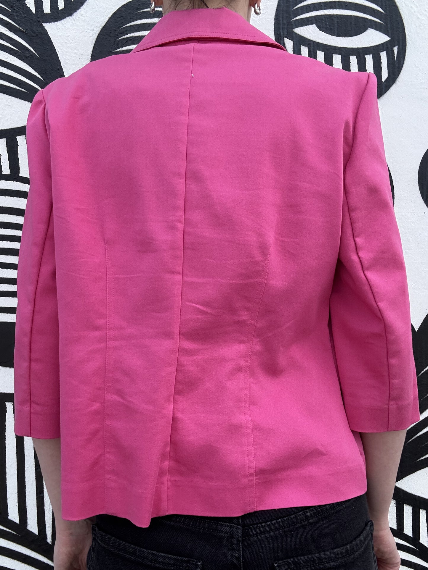 Pink 3/4 Sleeve Blazer