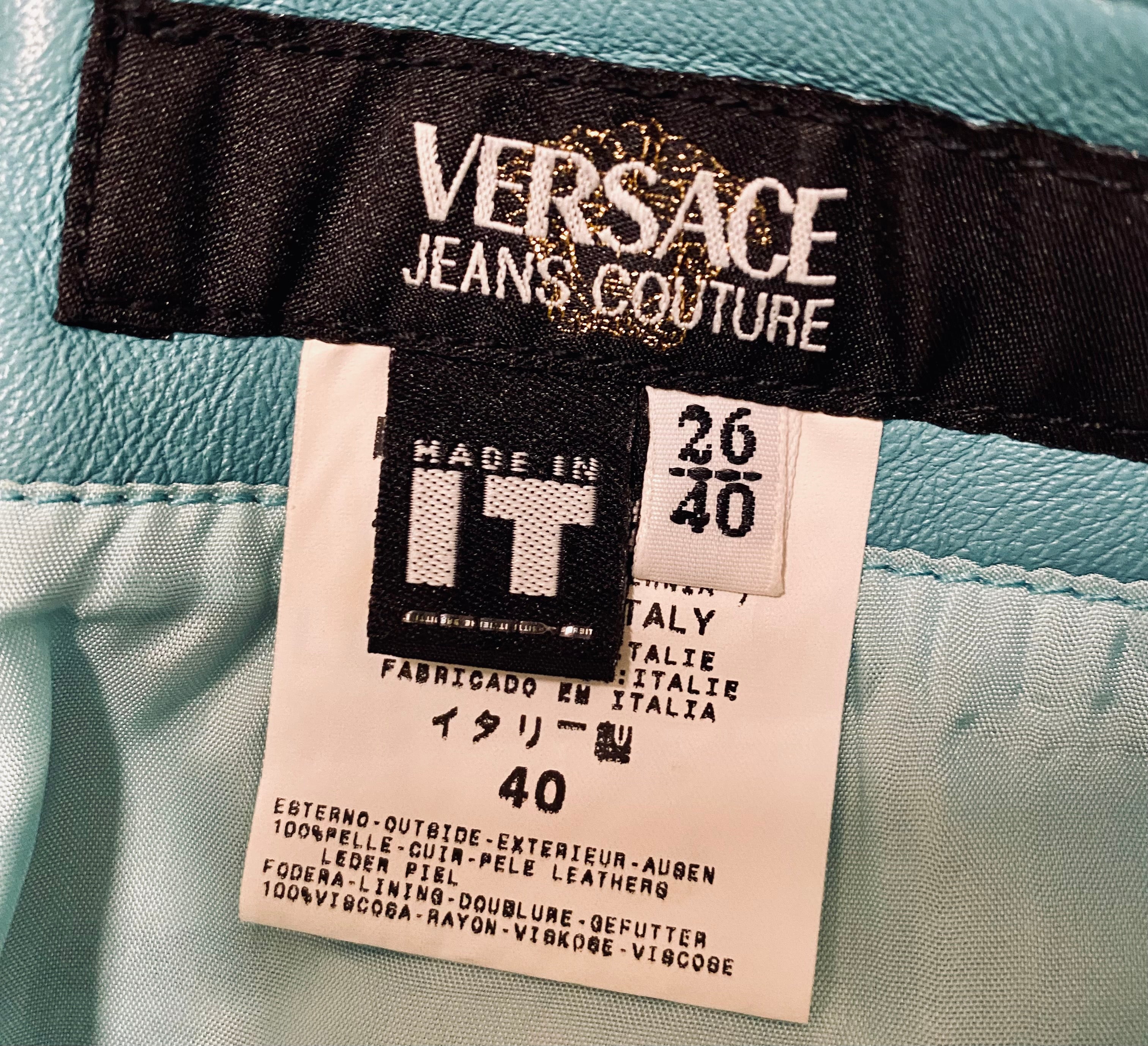 Versace Jeans Couture Blue Mini Skirt